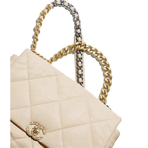 light beige chanel 19|Chanel 19 maxi bag.